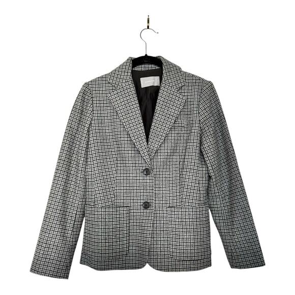 Everlane The Oversized Wool Blazer in Grey Houndstooth Size 2 - Picture 1 of 4